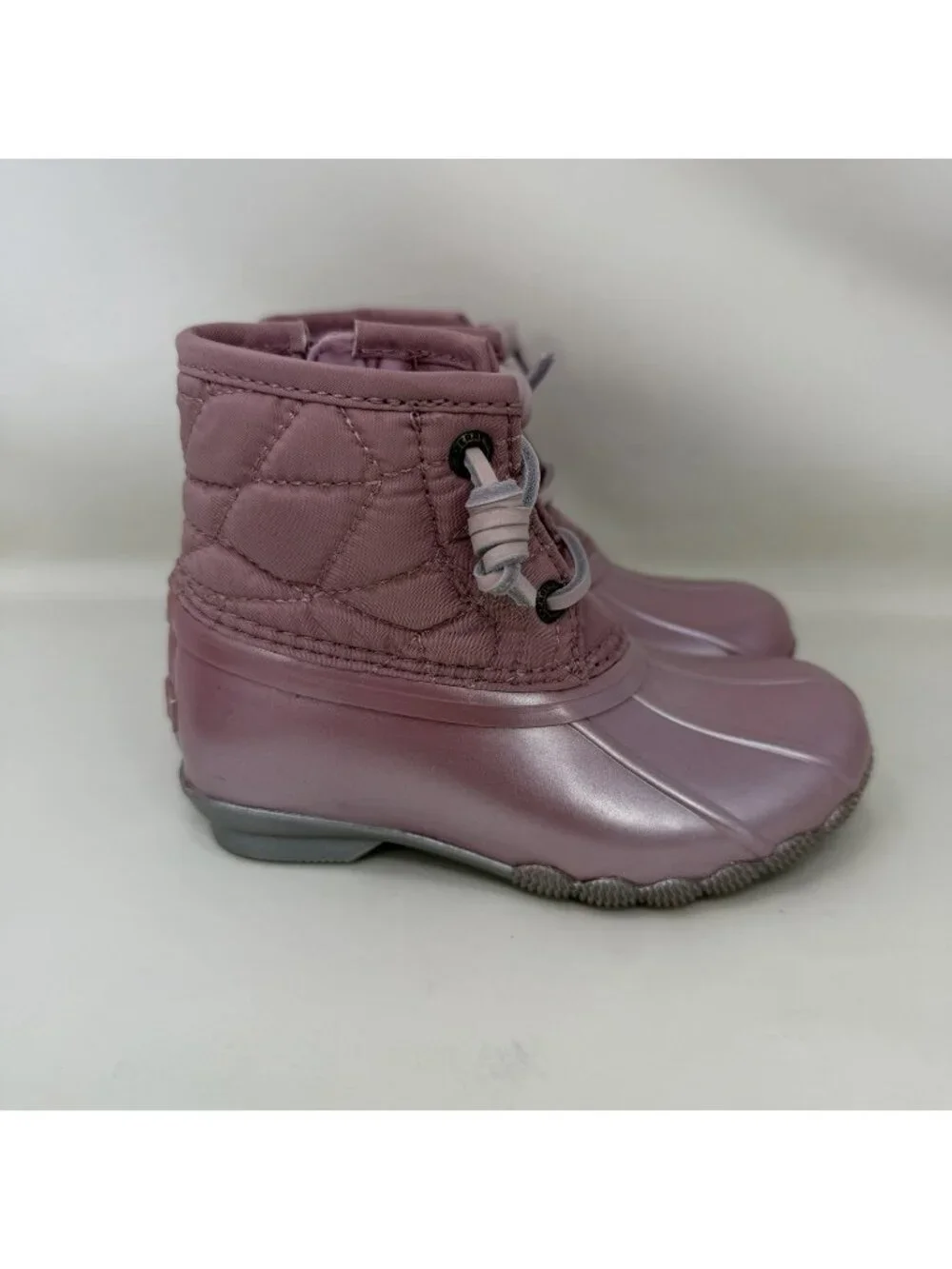 Sperry Saltwater Duck Boots Pink Toddler Size 8 M